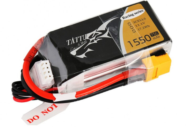 Baterías Tattu 1550mAh 11.1V 75C 3S1P hechas para la victoria