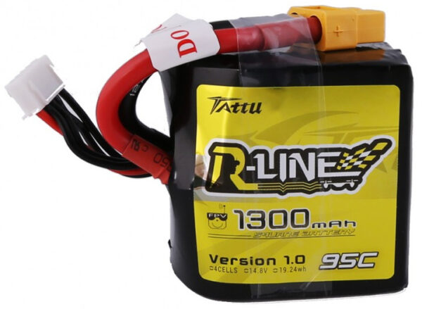 Batería Tattu R-Line 1300mAh 14.8V 95C 4S1P R-Line Square