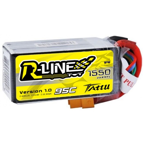 Batería Recargable Tattu R-Line 1550mAh 14.8V 95C 4S1P