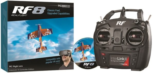 simulador de vuelo RealFlight RF 8 con equipo Interlink-X