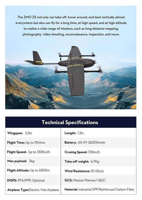 1. Instruction of ZMO Z5-vtol drones Página 02