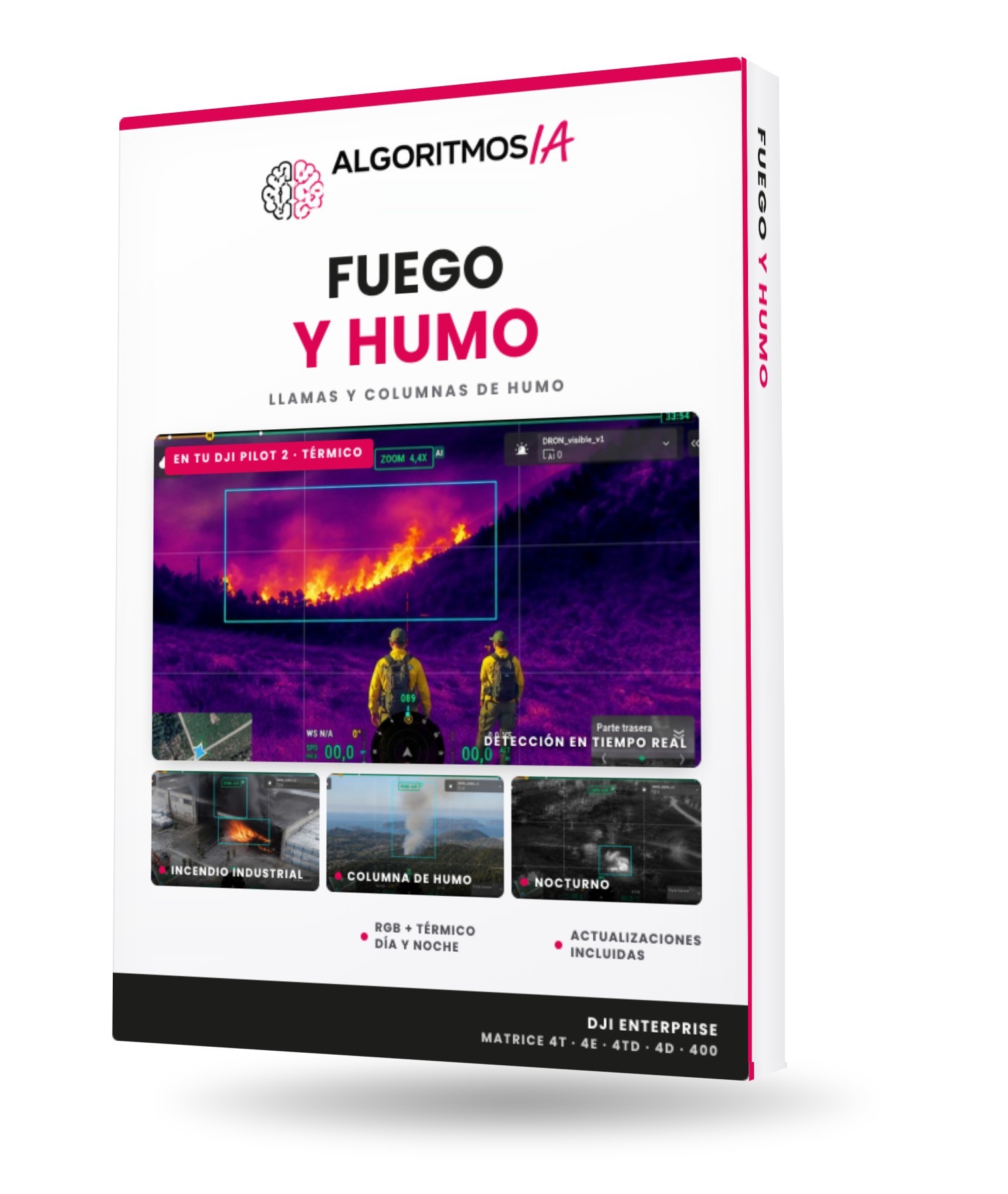 Algoritmo IA detección de fuego y humo para dron DJI